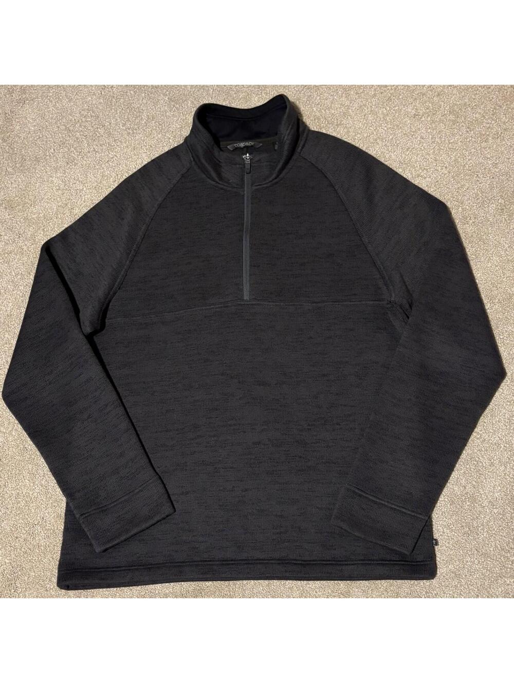Toad & Co. Mens Gray 1/4 Zip Sweater Sweatshirt Pullover Outdoors, Sz L
